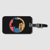 ヴィンテージ旅行コロンビアの地カラフル図 ラゲッジタグ (正面横)