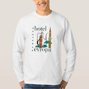 ヴィンテージ旅行サラエボのホテルのラベル Tシャツ