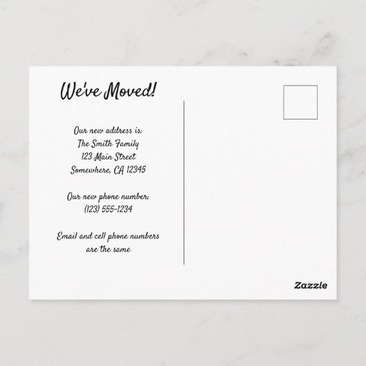 ヴィンテージ旅行サンフランシスコ住所の変更 ポストカード (裏面)