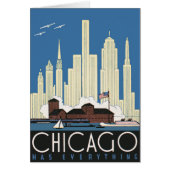 ヴィンテージ旅行シカゴは都市スカイラインのすべてを持っている (正面)
