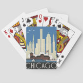 ヴィンテージ旅行シカゴは都市スカイラインのすべてを持っている トランプ (裏面)