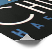 ヴィンテージ旅行シカゴは都市スカイラインのすべてを持っている ポスター (角)