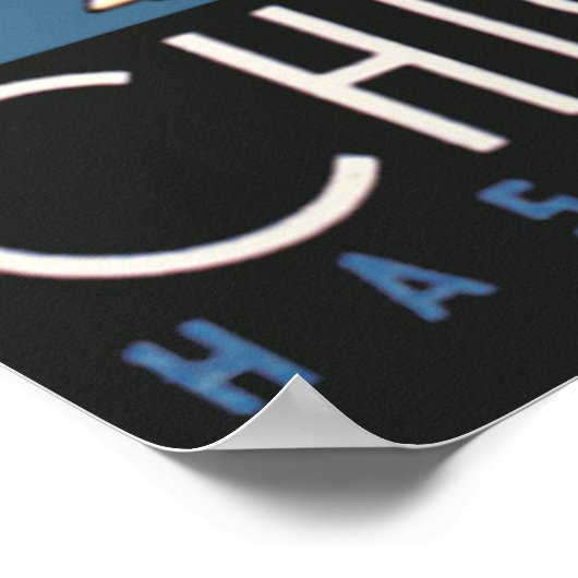 ヴィンテージ旅行シカゴは都市スカイラインのすべてを持っている ポスター (角)