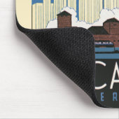 ヴィンテージ旅行シカゴは都市スカイラインのすべてを持っている マウスパッド (コーナー)