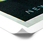 ヴィンテージ旅行シカゴイリノイ州アメリカ ポスター (角)