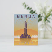 ヴィンテージ旅行ジェノヴァitalyジェノバイタリアンリビエラ ポストカード (スタンド正面)