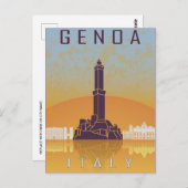 ヴィンテージ旅行ジェノヴァitalyジェノバイタリアンリビエラ ポストカード (正面/裏面)