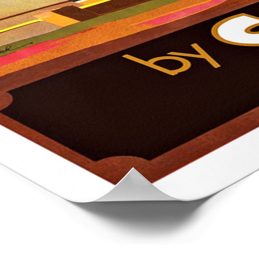 ヴィンテージ旅行スコットランドbyバス ポスター (角)