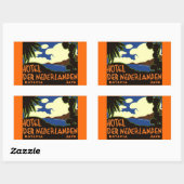 ヴィンテージ旅行ステッカーBataviaジャカルタインドネシア 長方形シール (シート)