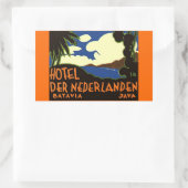 ヴィンテージ旅行ステッカーBataviaジャカルタインドネシア 長方形シール (バッグ)