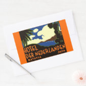 ヴィンテージ旅行ステッカーBataviaジャカルタインドネシア 長方形シール (封筒)