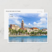 ヴィンテージ旅行スプリットCroatia Croatia E retro tourism ポストカード (正面/裏面)