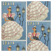 ヴィンテージ旅行スペインのカスタマイズ可能な生地 ファブリック (クローズアップ)