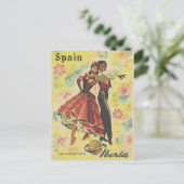ヴィンテージ旅行スペインのダンサー シーズンポストカード (スタンド正面)