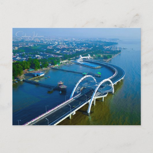 ヴィンテージ旅行スラバヤインドネシアシティレトロ ポストカード (正面)