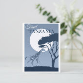 ヴィンテージ旅行タンザニア・アフリカ・キリン ポストカード (スタンド正面)