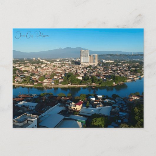 ヴィンテージ旅行ダバオシティフィリピン休暇 ポストカード (正面)