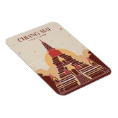 ヴィンテージ旅行チェンマイThailandベクトルグラフィック マグネット (右側)