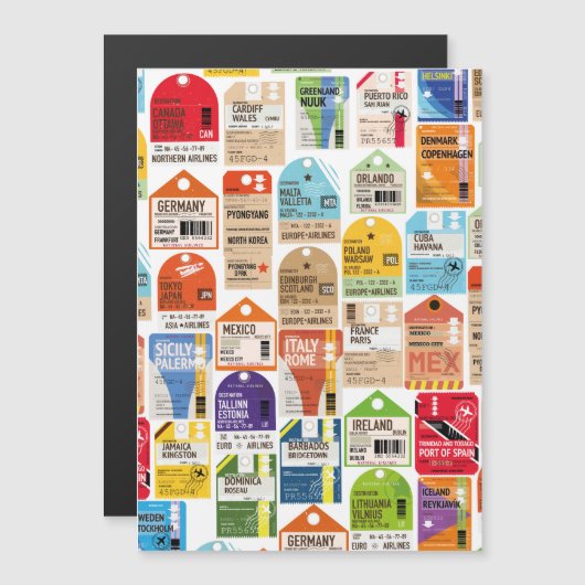 ヴィンテージ旅行チケットパターン。 (正面/裏面)