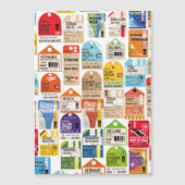 ヴィンテージ旅行チケットパターン。 (正面)