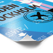 ヴィンテージ旅行チケットパターン。 フォトプリント            (角)