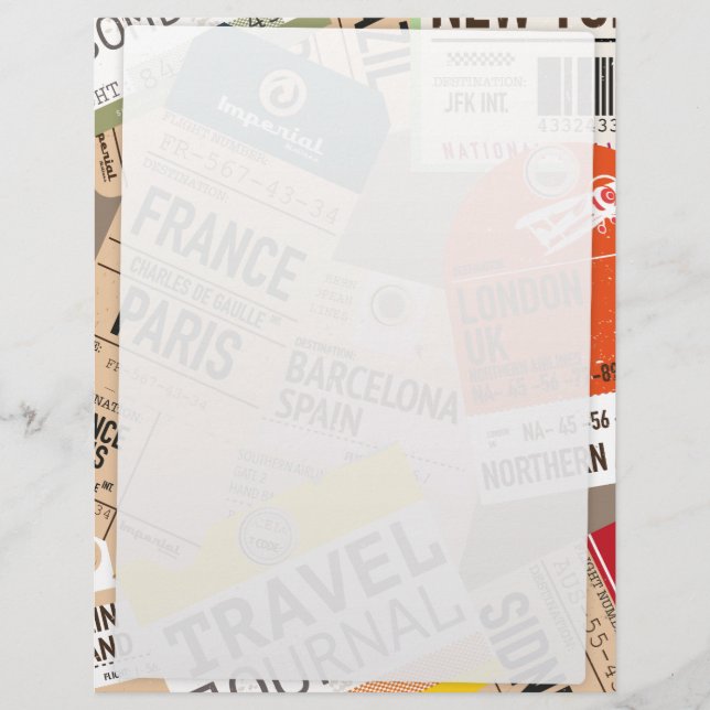 ヴィンテージ旅行チケット (正面)