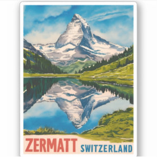 ヴィンテージ旅行ツェルマットスイスマッターホルン シール