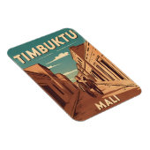 ヴィンテージ旅行ティンブクトゥマリ・アフリカレトログラフィック マグネット (右側)