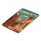 ヴィンテージ旅行ティンブクトゥマリ・アフリカレトログラフィック マグネット (左側)