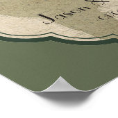 ヴィンテージ旅行テーマ結婚の歓迎 ポスター (角)