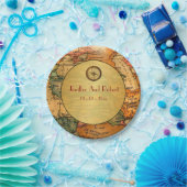 ヴィンテージ旅行テーマ結婚の紙プレート ペーパープレート (パーティー)