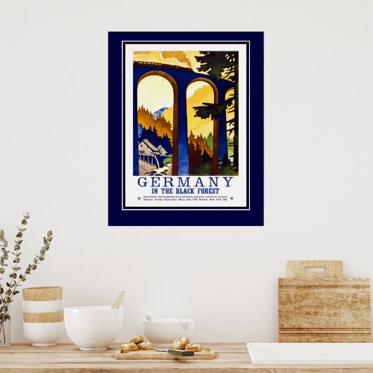 ヴィンテージ旅行ドイツ黒い森の大きなサイズ ポスター (キッチン)