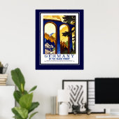 ヴィンテージ旅行ドイツ黒い森の大きなサイズ ポスター (ホームオフィス)