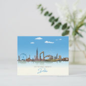 ヴィンテージ旅行ドバイ統一されたアラブ首長国都市 ポストカード (スタンド正面)