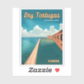 ヴィンテージ旅行ドライトルトゥガス国立公園フロリダ シール (シート)