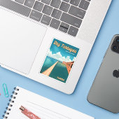 ヴィンテージ旅行ドライトルトゥガス国立公園フロリダ シール (ノートパソコンとiPhone)