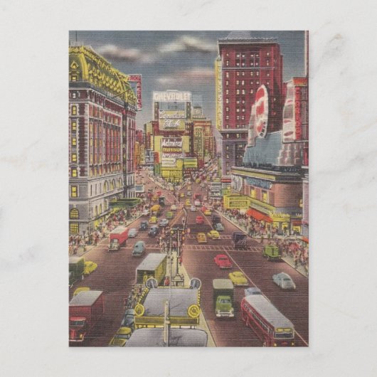 ヴィンテージ旅行ニューヨークシティUSA - ポストカード (正面)