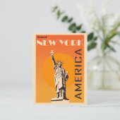 ヴィンテージ旅行ニューヨーク自由の女神 ポストカード (スタンド正面)