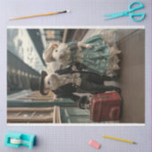 ヴィンテージ旅行ネズミ切り離し 薄葉紙 (クラフト)