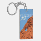 ヴィンテージ旅行ハイキング聖ジョージ・ユタ岩層 キーホルダー (正面左)