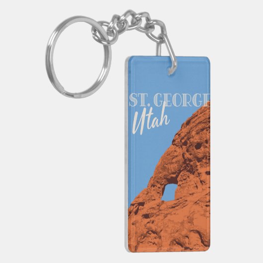 ヴィンテージ旅行ハイキング聖ジョージ・ユタ岩層 キーホルダー (正面左)