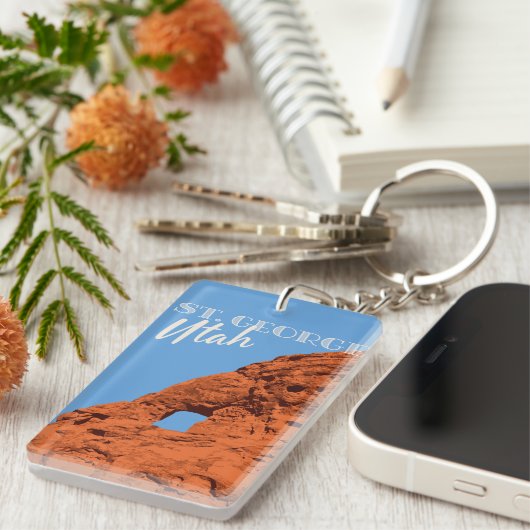ヴィンテージ旅行ハイキング聖ジョージ・ユタ岩層 キーホルダー (正面右)