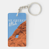 ヴィンテージ旅行ハイキング聖ジョージ・ユタ岩層 キーホルダー (裏面)