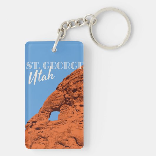 ヴィンテージ旅行ハイキング聖ジョージ・ユタ岩層 キーホルダー (裏面)