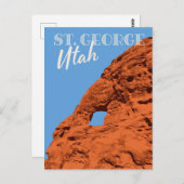 ヴィンテージ旅行ハイキング聖ジョージ・ユタ岩層 ポストカード (正面/裏面)