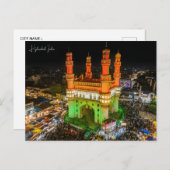 ヴィンテージ旅行ハイデラバードIndiaパキスタン休暇 ポストカード (正面/裏面)