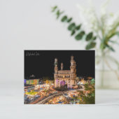 ヴィンテージ旅行ハイデラバードIndiaパキスタン休暇 ポストカード (スタンド正面)