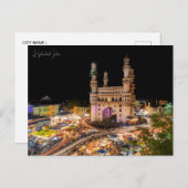 ヴィンテージ旅行ハイデラバードIndiaパキスタン休暇 ポストカード (正面/裏面)