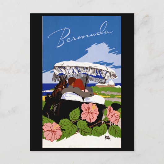 ヴィンテージ旅行バミューダ1940s ポストカード (正面)