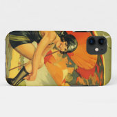 ヴィンテージ旅行ビーチポスターiPhoneカバー Case-Mate iPhoneケース (裏面(横))